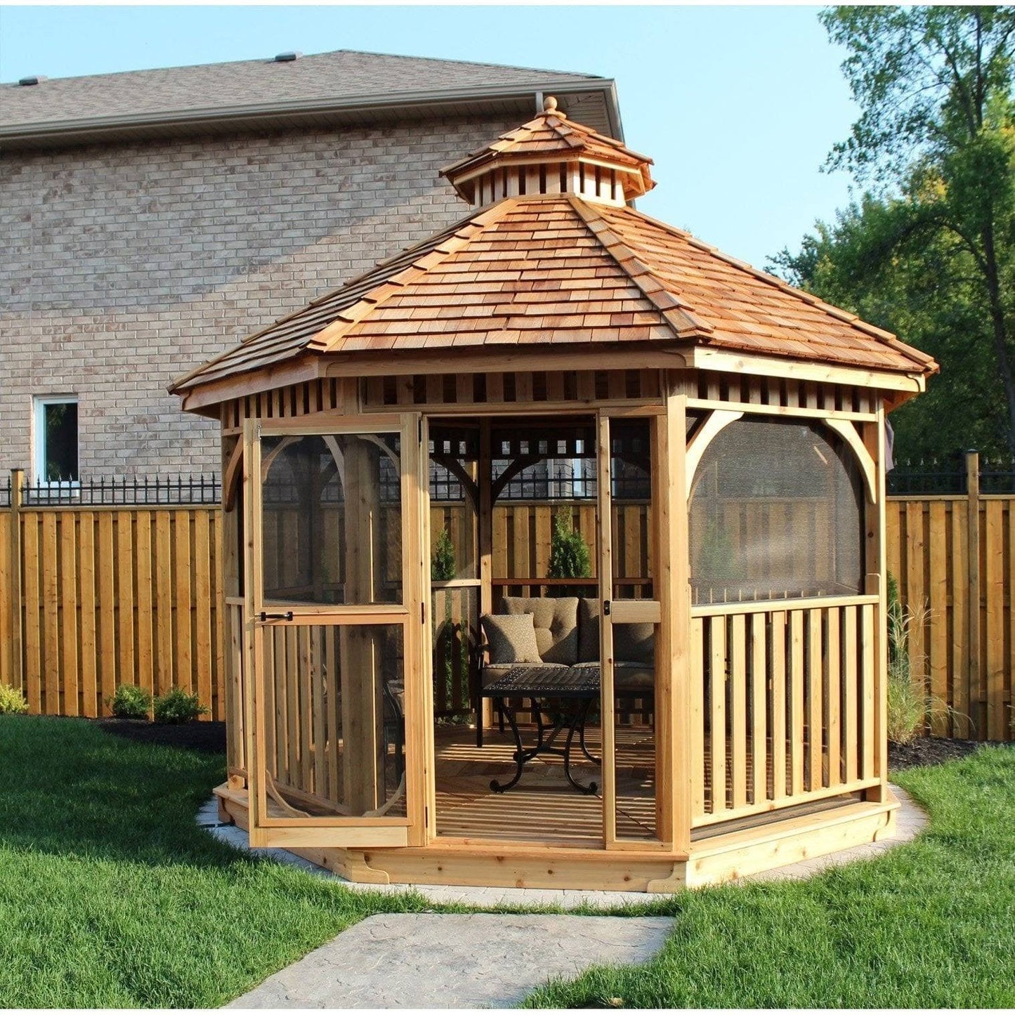 12' Bayside Gazebo with Screen Kit