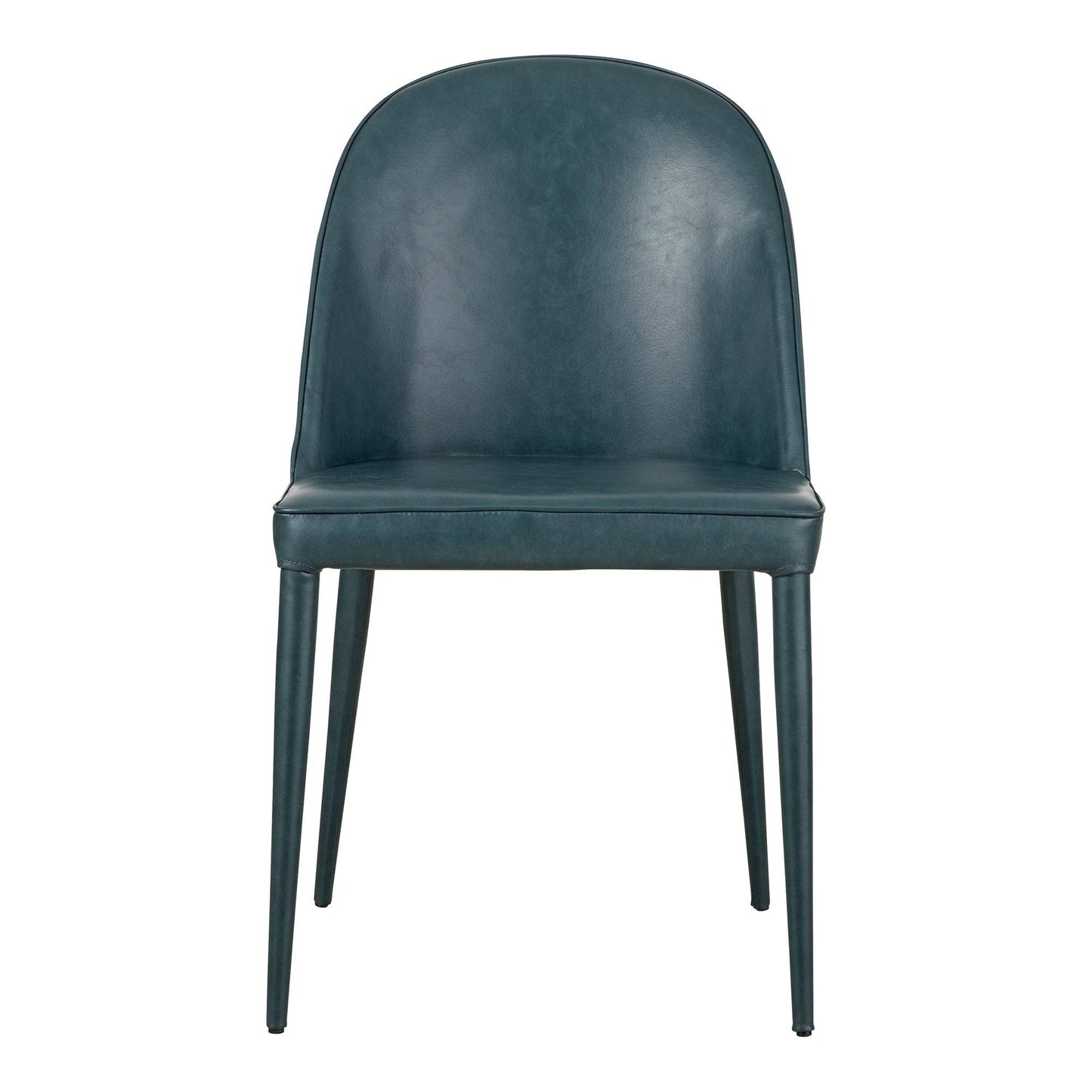 Set of Two Burton Dining Chair Dark Teal Vegan Leather