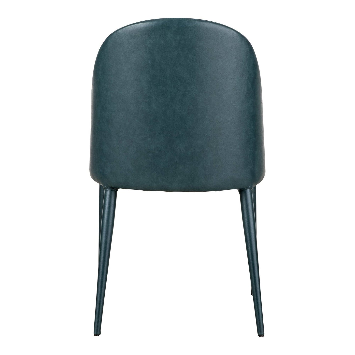 Set of Two Burton Dining Chair Dark Teal Vegan Leather