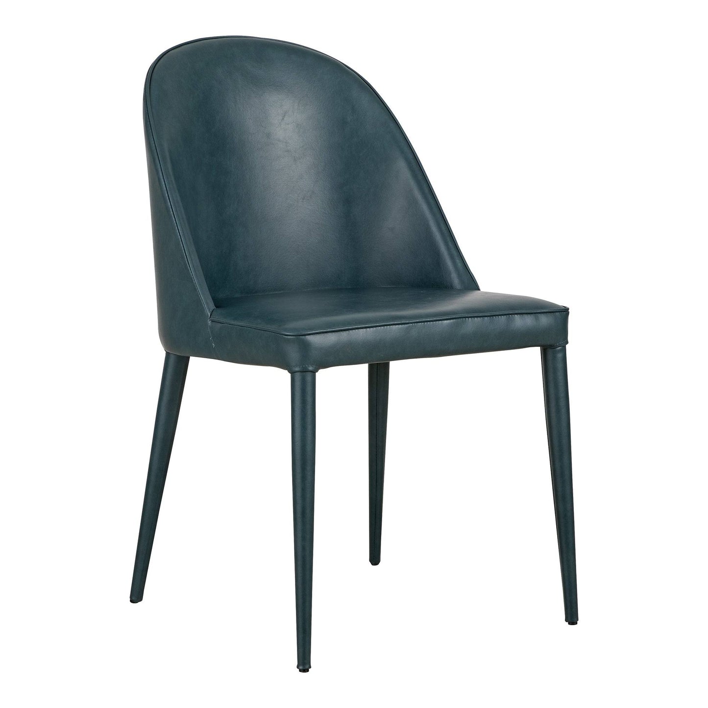 Set of Two Burton Dining Chair Dark Teal Vegan Leather