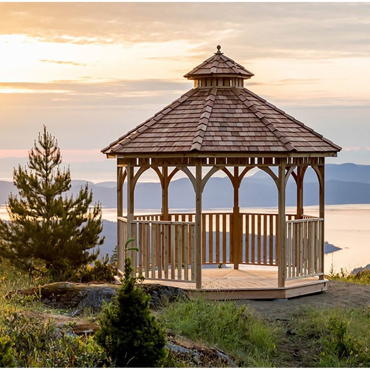 12' Bayside Gazebo with Screen Kit
