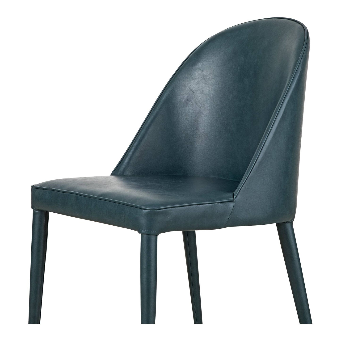 Set of Two Burton Dining Chair Dark Teal Vegan Leather