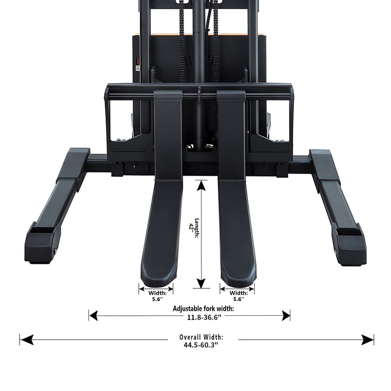 Apollolift Power Lift Straddle Stacker 3300Lbs 118"Lifting - Backyard Provider